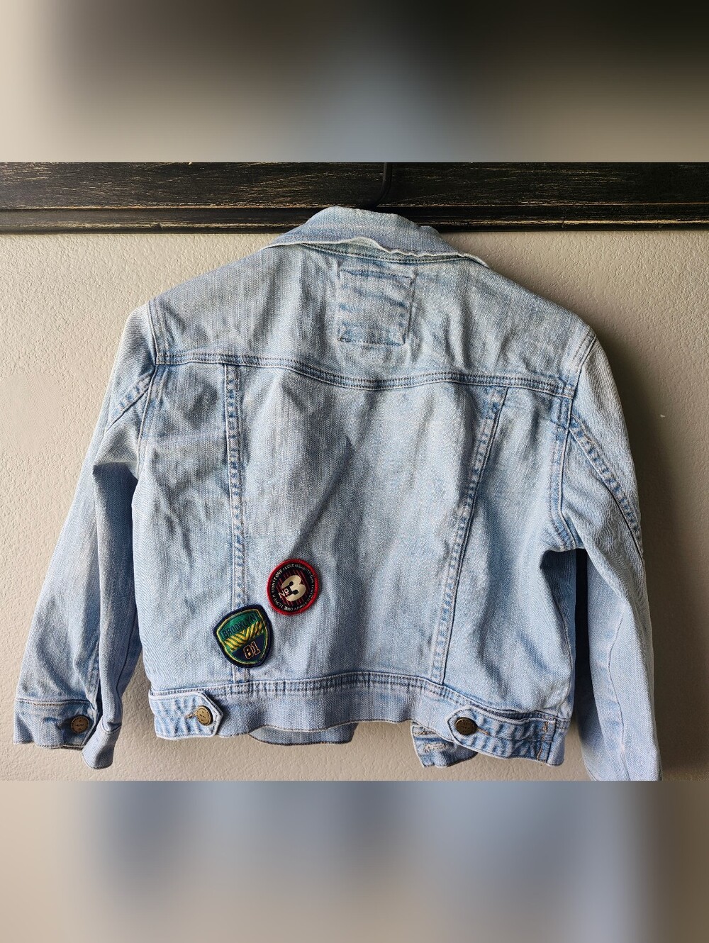 Light Blue  Denim Jacket with Patch Details